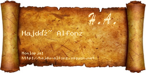 Hajdú Alfonz névjegykártya